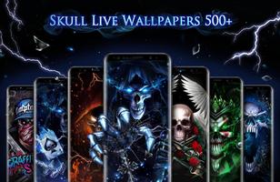 Blue Fire Skull Bone Live Wallpaper 海報