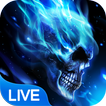 ”Flaming Skull Live Wallpaper