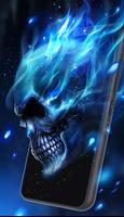 Flaming Skull Plakat