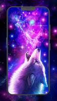 Galaxy Wolf Poster