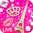 Diamant rose scintillant Fond d'écran en direct APK