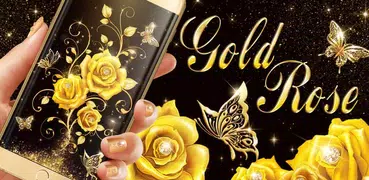 Gold Diamond Rose Live Wallpaper