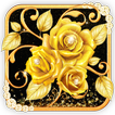 Gold Diamond Rose Live Wallpaper