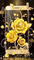 Gold Diamond Rose Live Wallpaper syot layar 2