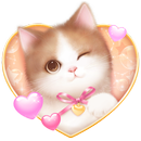 Lovely Pink Cat Live Wallpaper APK