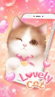 Lovely Pink Cat Live Wallpaper screenshot 2