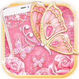 آیکون‌ Pink Gilt Butterfly Live Wallpaper