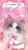 Schöne rosa Katze Live Hintergrund Screenshot 1