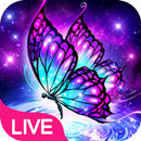 Shiny Neon Butterfly Live Wallpaper APK