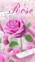 Pink Rose & Dew Live Wallpaper imagem de tela 1