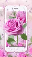 Pink Rose & Dew Live Wallpaper capture d'écran 2