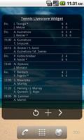 Tennis Livescore Widget اسکرین شاٹ 1