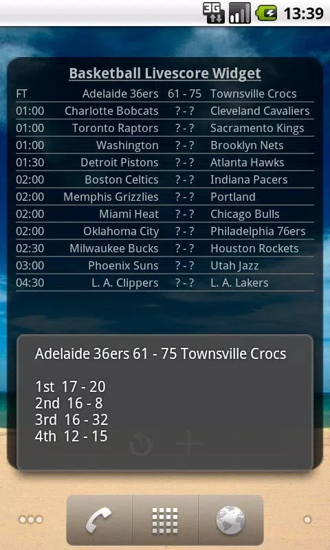 Basketball Livescore Widget APK for Android Download
