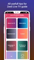 Guide for Zee5 - Live TV Tips Cartaz