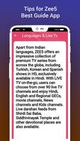 Guide for Zee5 - Live TV Tips imagem de tela 1