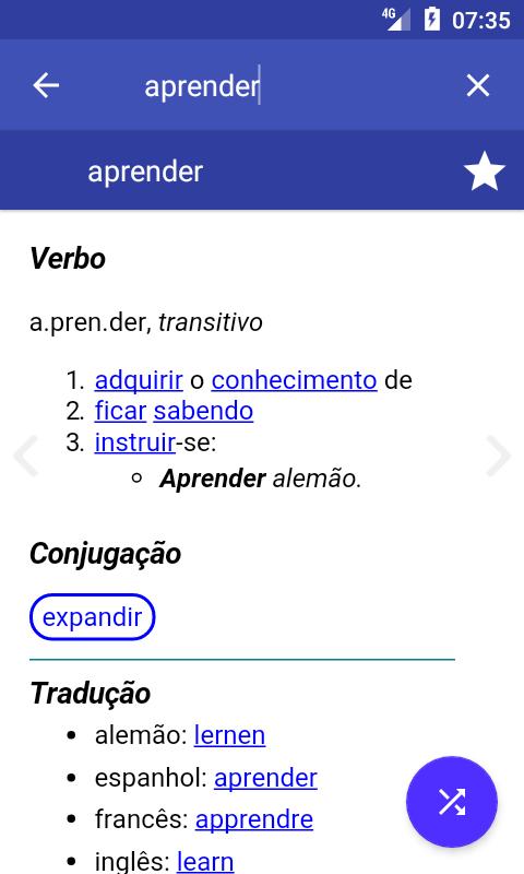 Dicionario portugues apk