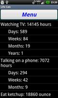 Life Calculator capture d'écran 1