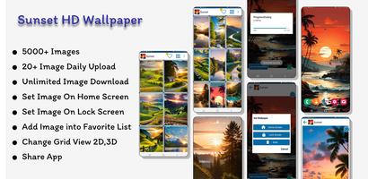 Sunset HD Wallpaper & 4K Photo Affiche