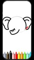 Painting Line:Color in animal Cartaz