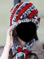 Women Winter Cap Photo Frames الملصق