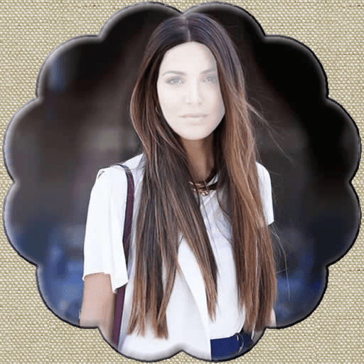Women Long Hair Style Photo Montage