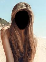 Women Long Hair Style Photo Montage Plakat