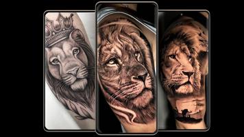 Lion Tattoo Designs Affiche