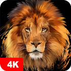 Lion Fonds d'écran 4K icône