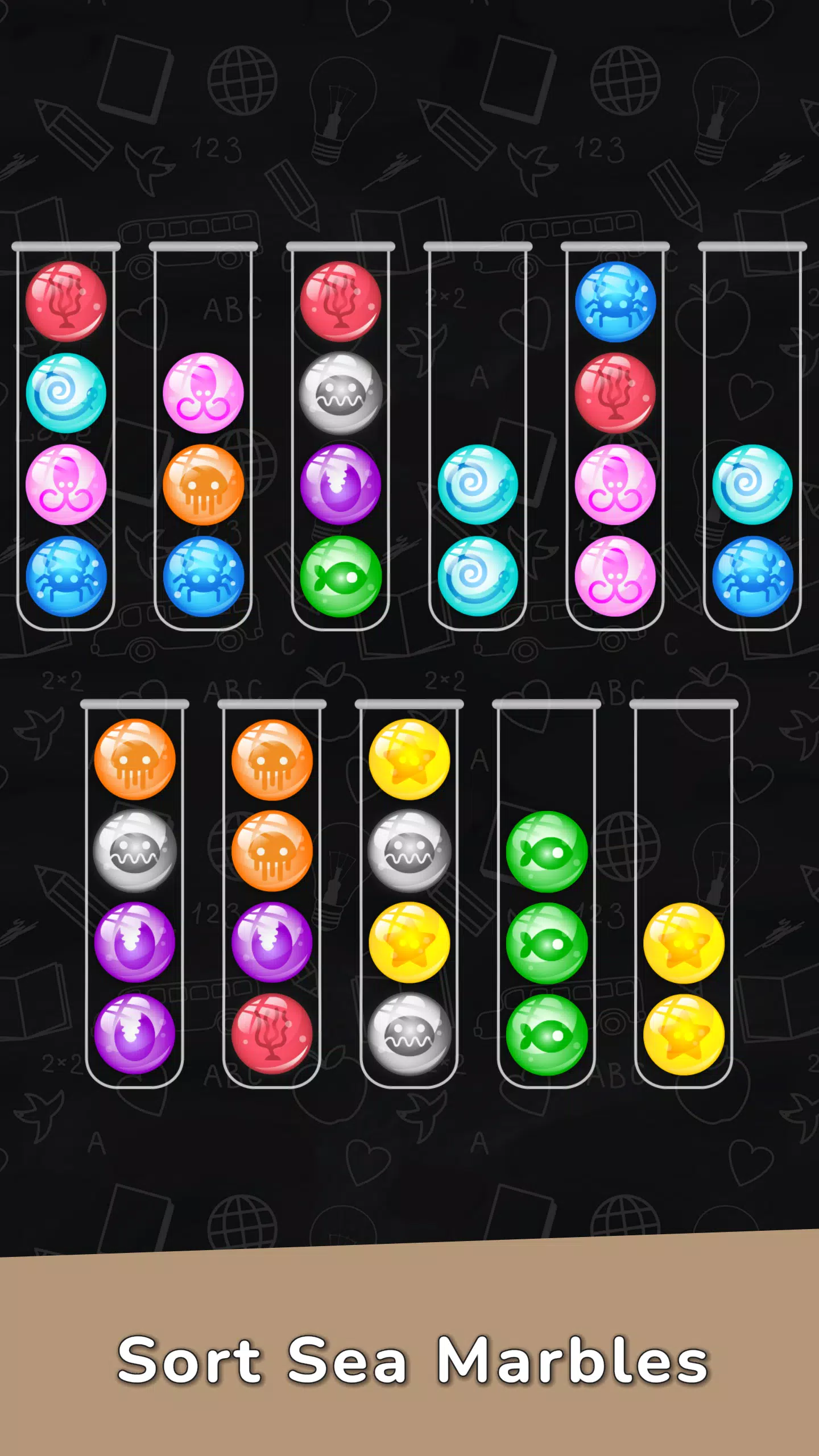 Color Cascade Ball Sort