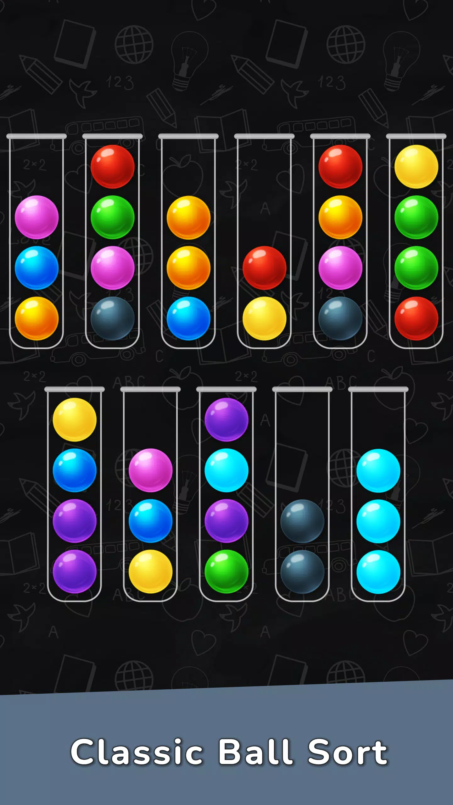 Color Cascade Ball Sort