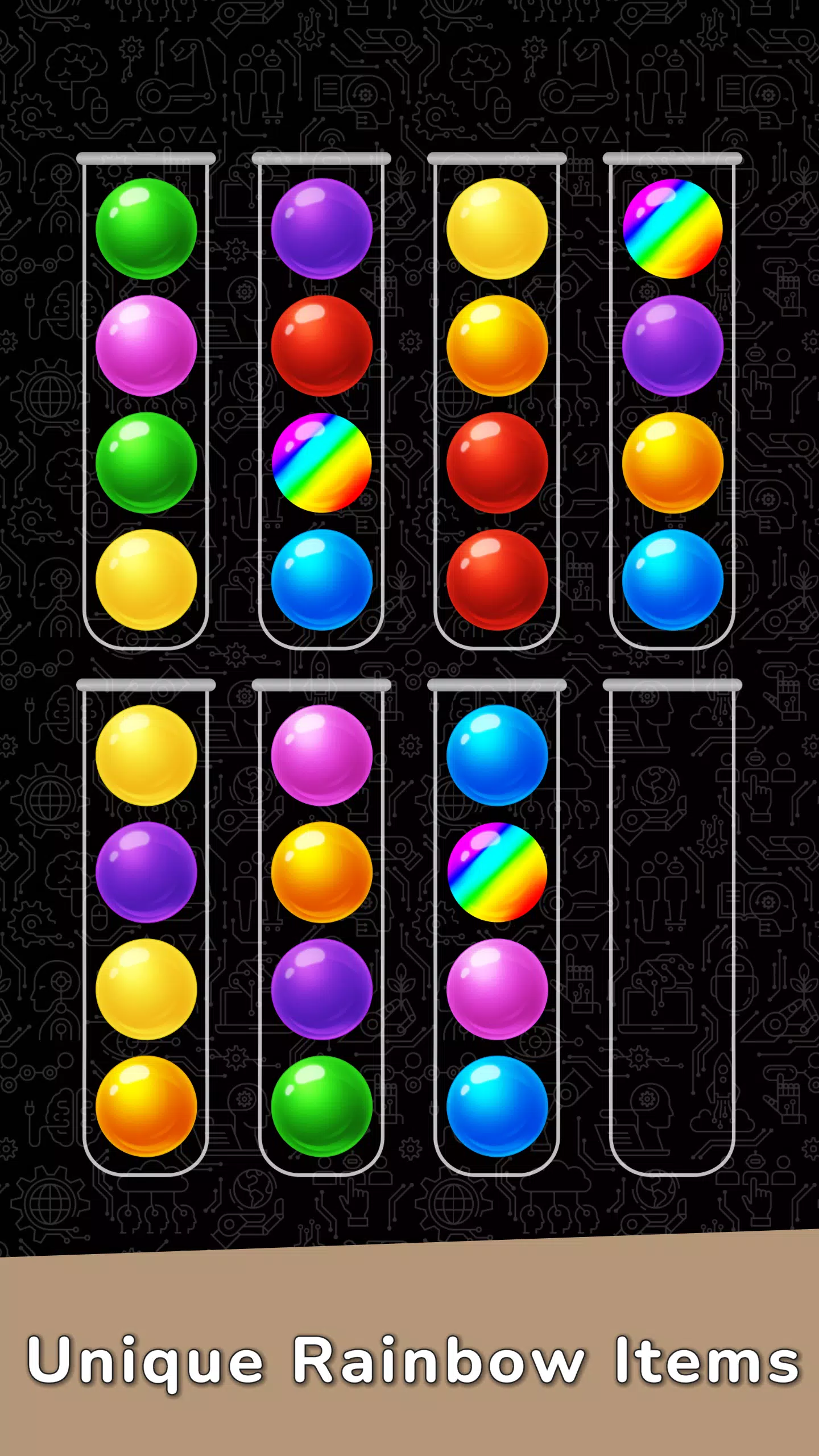 Color Cascade Ball Sort