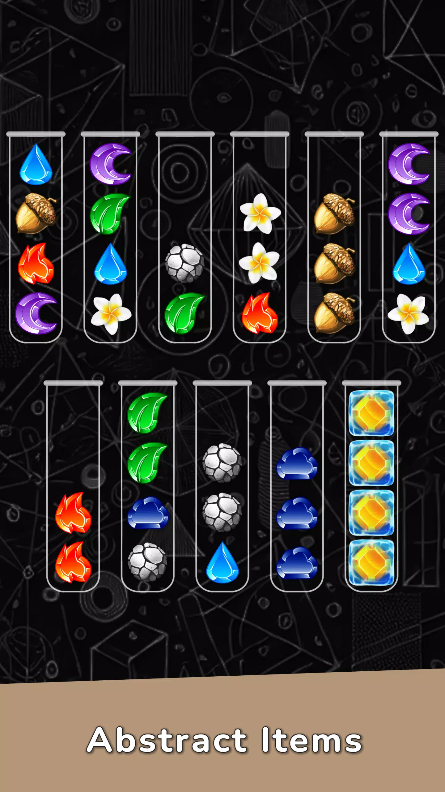 Color Cascade Ball Sort