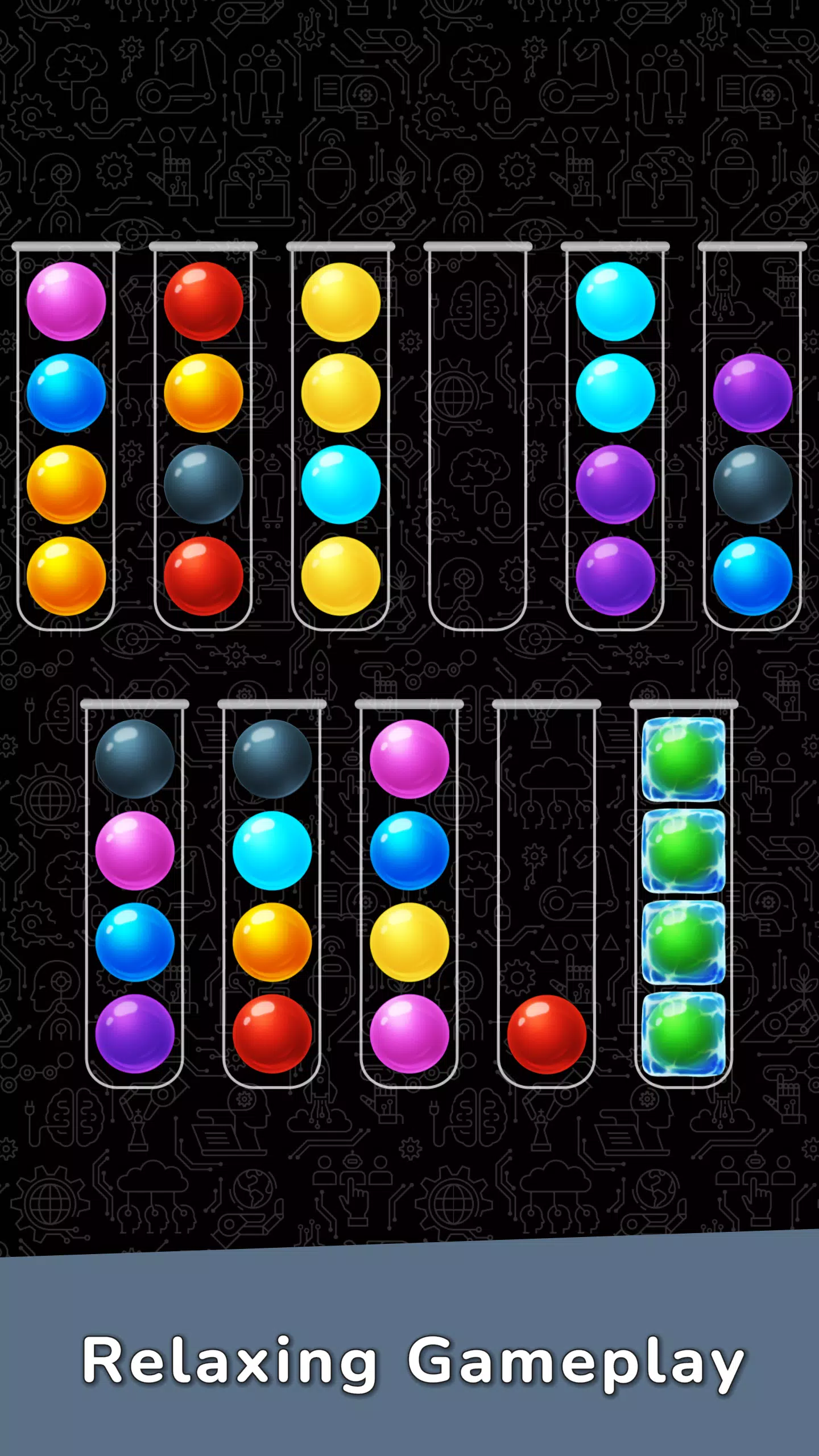 Color Cascade Ball Sort