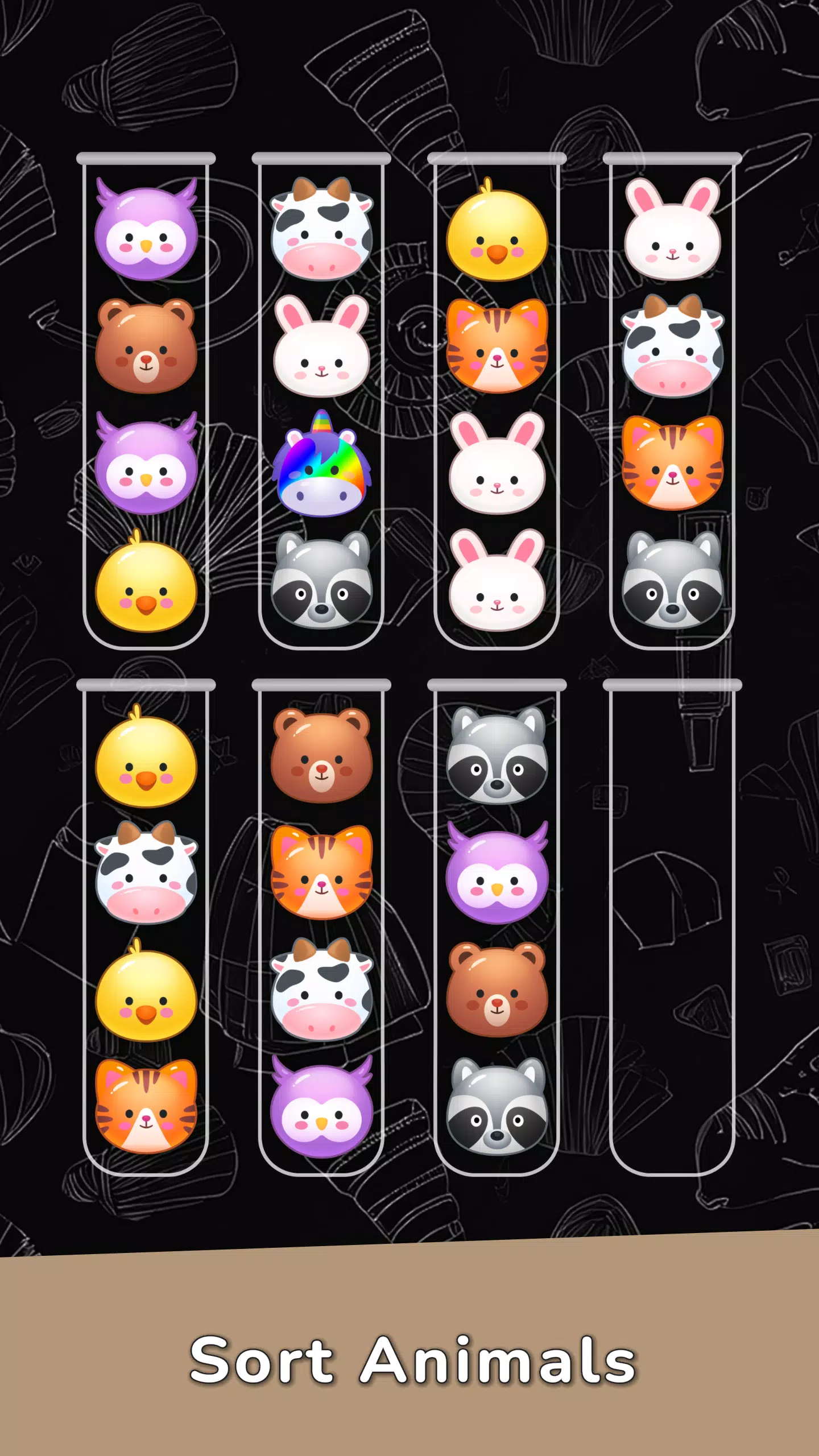 Color Cascade Ball Sort