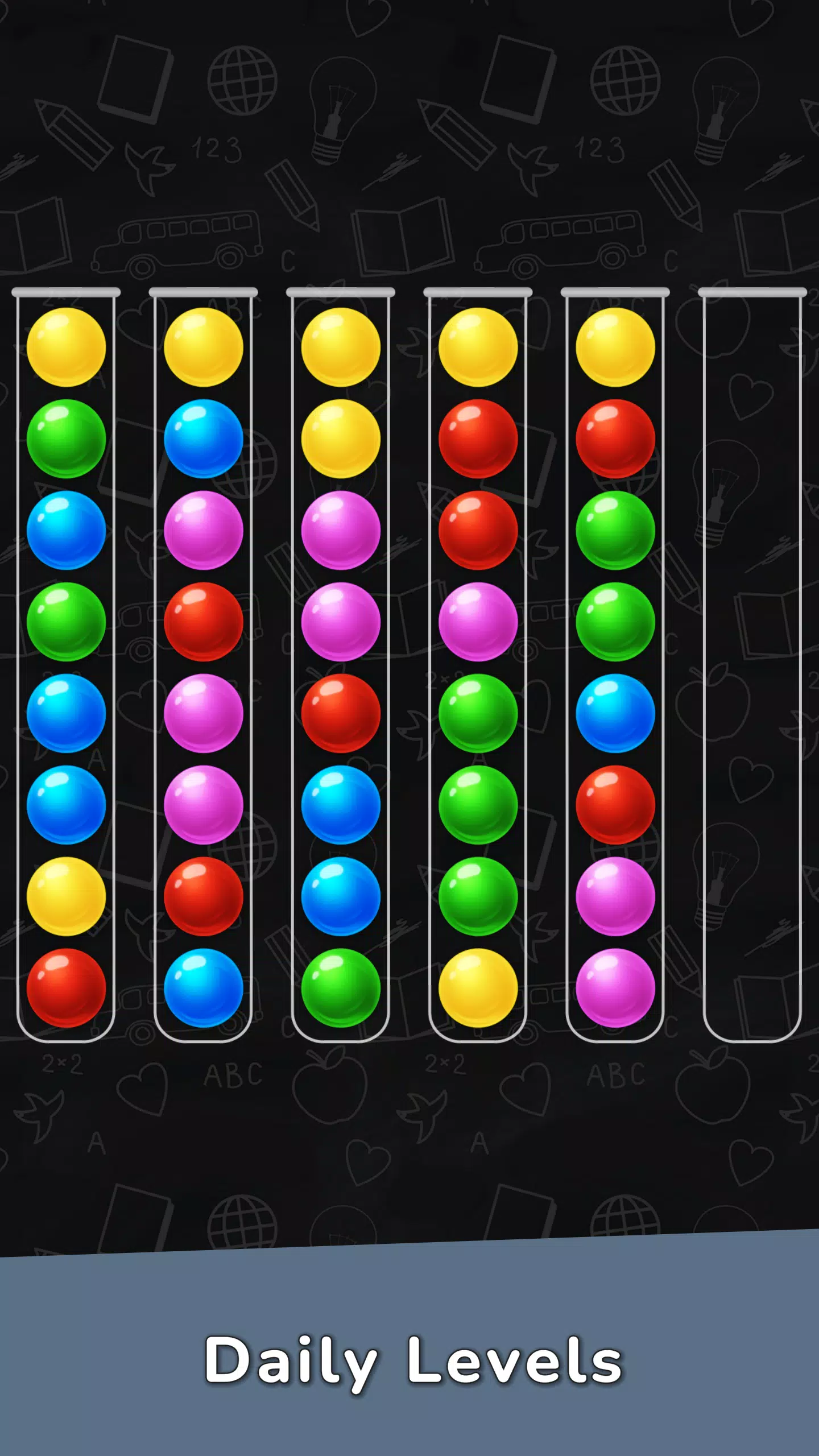 Color Cascade Ball Sort