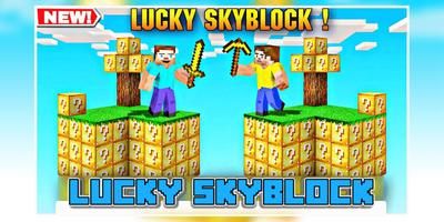 Lucky skyblock for minecraft p Affiche