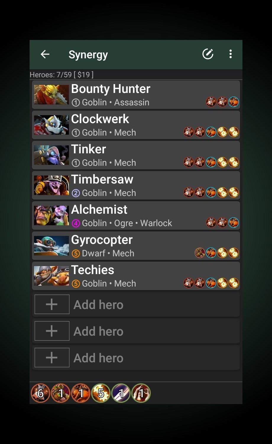 Dota Auto Chess: class and species Hero Synergy list