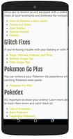 User Guides for Pokémon Go تصوير الشاشة 2