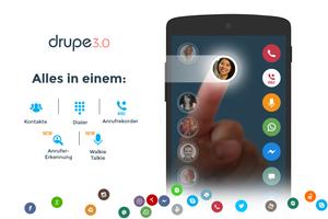 Kontakte & Telefon - drupe Plakat