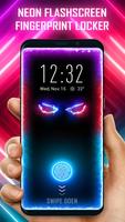 Neon Color Flash Fingerprint Lock Screen Prank الملصق