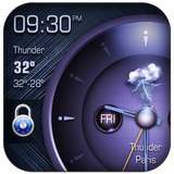 ikon Analog Clock on Lockscreen