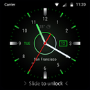 Schwarzer Uhrensperrbildschirm für Android-Handy APK