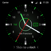 Black clock lock screen for android phone