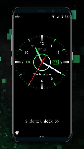 android telefon icin siyah saat kilit