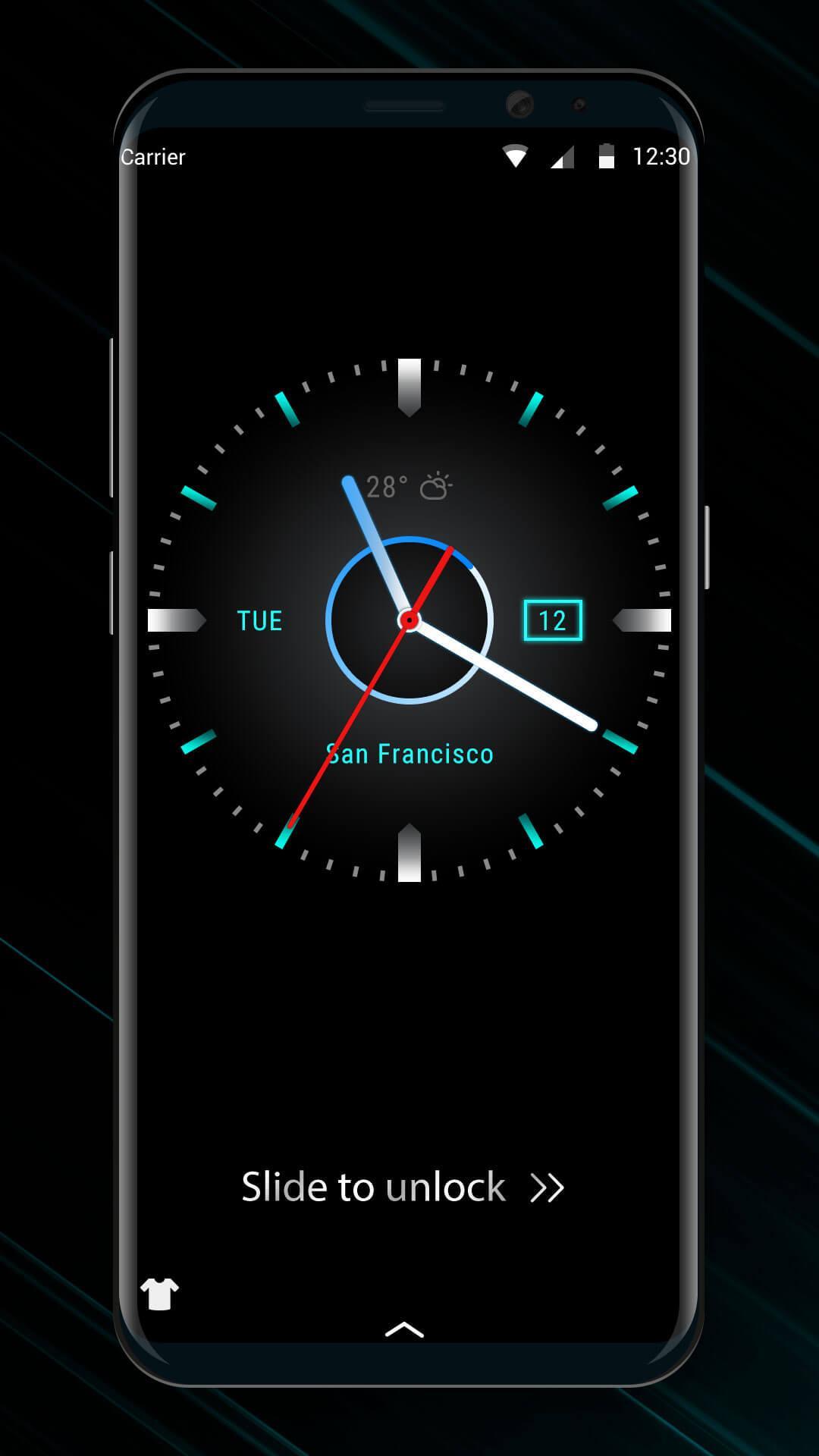 شاشة القفل الأسود على مدار الساعة للهاتف أندرويد for Android - APK Download