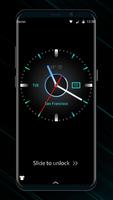 Черный экран блокировки часов для телефона Android скриншот 1