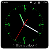 Analog Digital Clock Lock Screen Zeichen