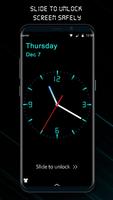 Analog Digital Clock Lock Screen captura de pantalla 1