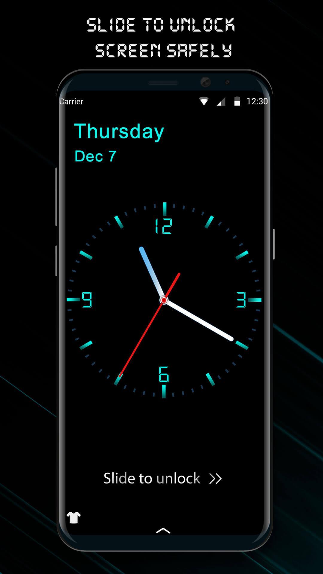 Установить на главный экран андроида время