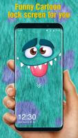 Pull My Tongue--Funny Cartoon Game Lock Screen постер